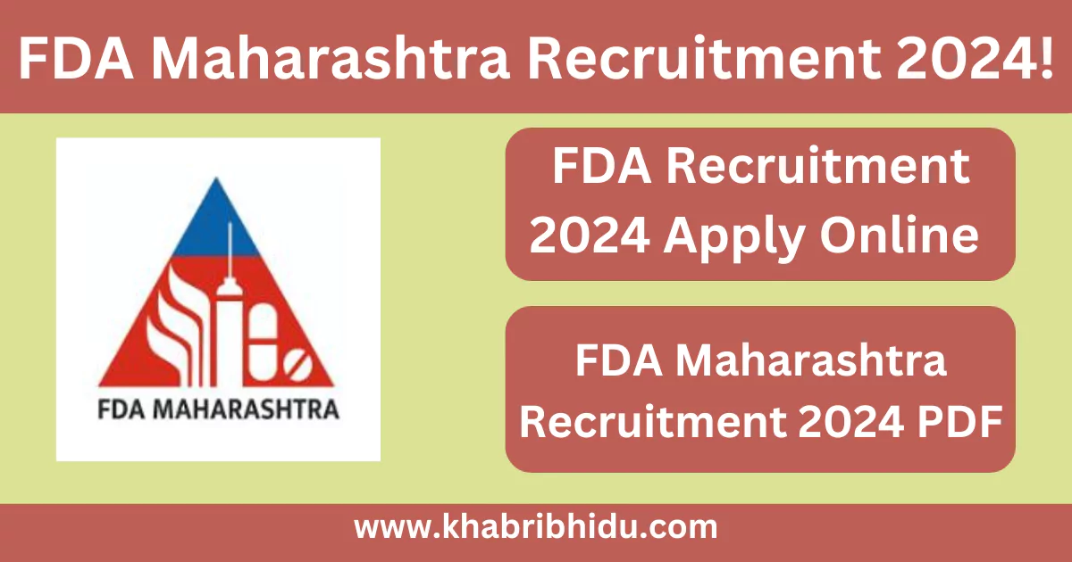 FDA Maharashtra Recruitment 2024 apply online